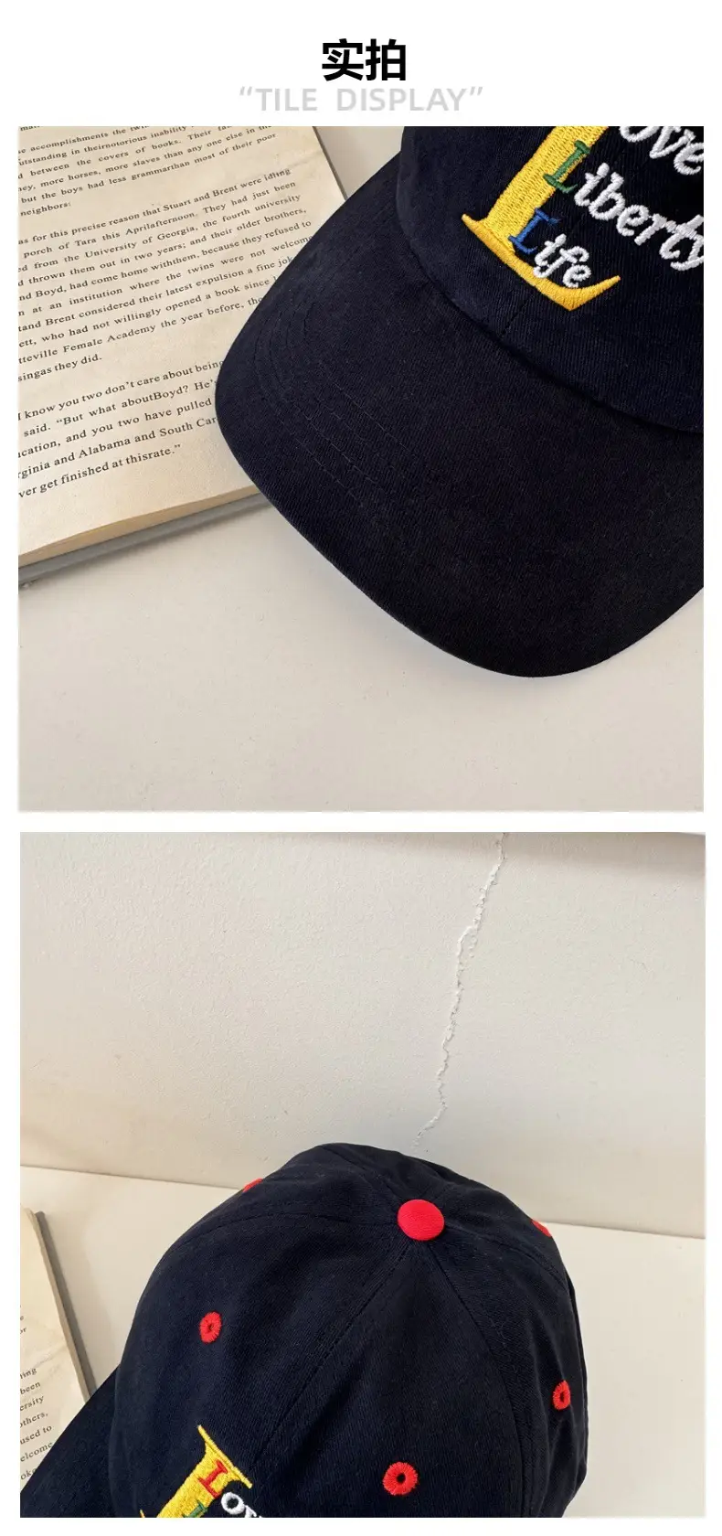 Women's Black "Love Betty" Baseball Cap — feature 5