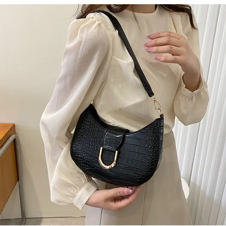 White Textured Crossbody Bag with Pearl Strap — feature 43