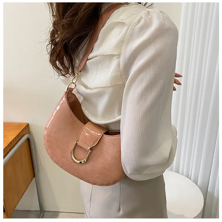 White Textured Crossbody Bag with Pearl Strap — feature 63