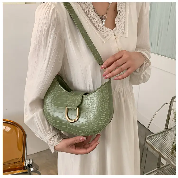 White Textured Crossbody Bag with Pearl Strap — feature 70