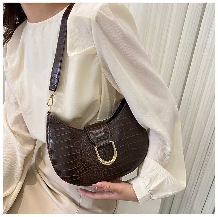 White Textured Crossbody Bag with Pearl Strap — feature 73