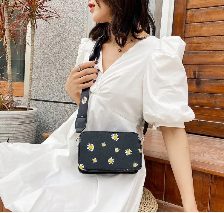 Black Daisy Print Shoulder Crossbody Bag 2024 — feature 20