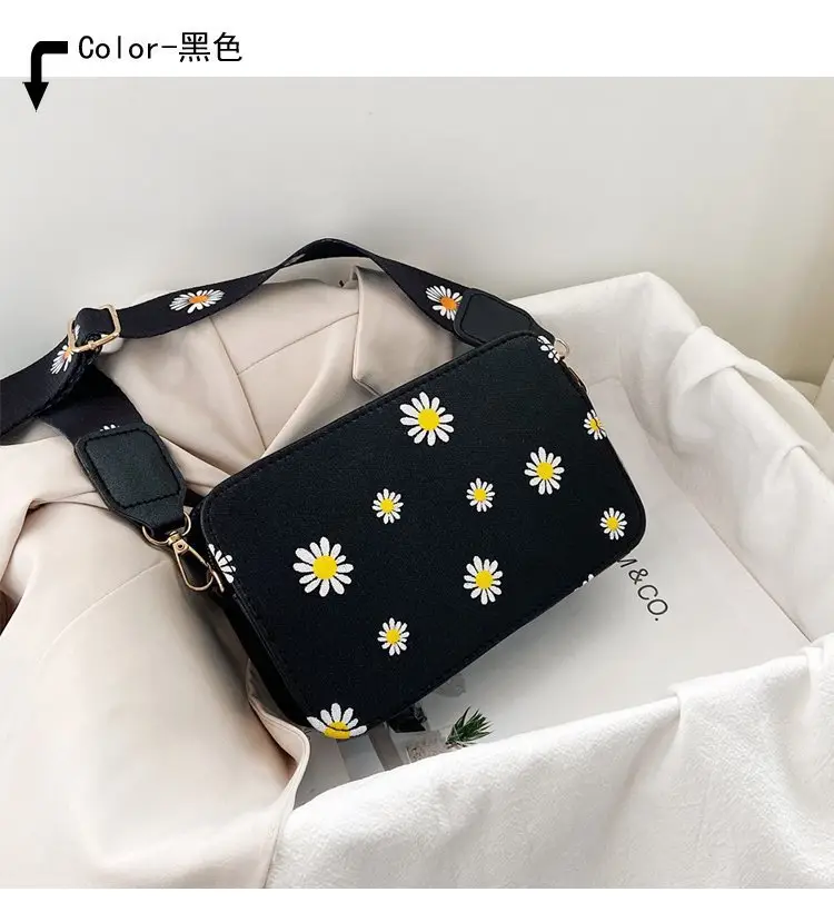 Black Daisy Print Shoulder Crossbody Bag 2024 — feature 27