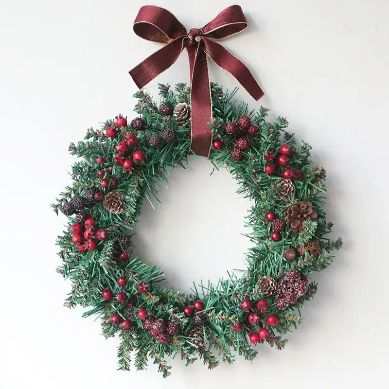Cross Border Christmas Decor Garland Rattan Ring - Image 3