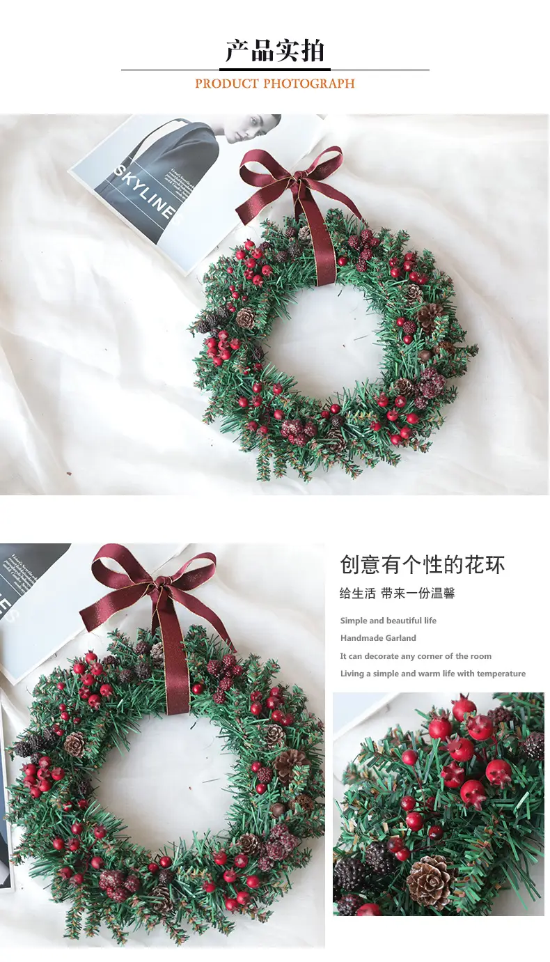 Cross Border Christmas Decor Garland Rattan Ring — feature 5