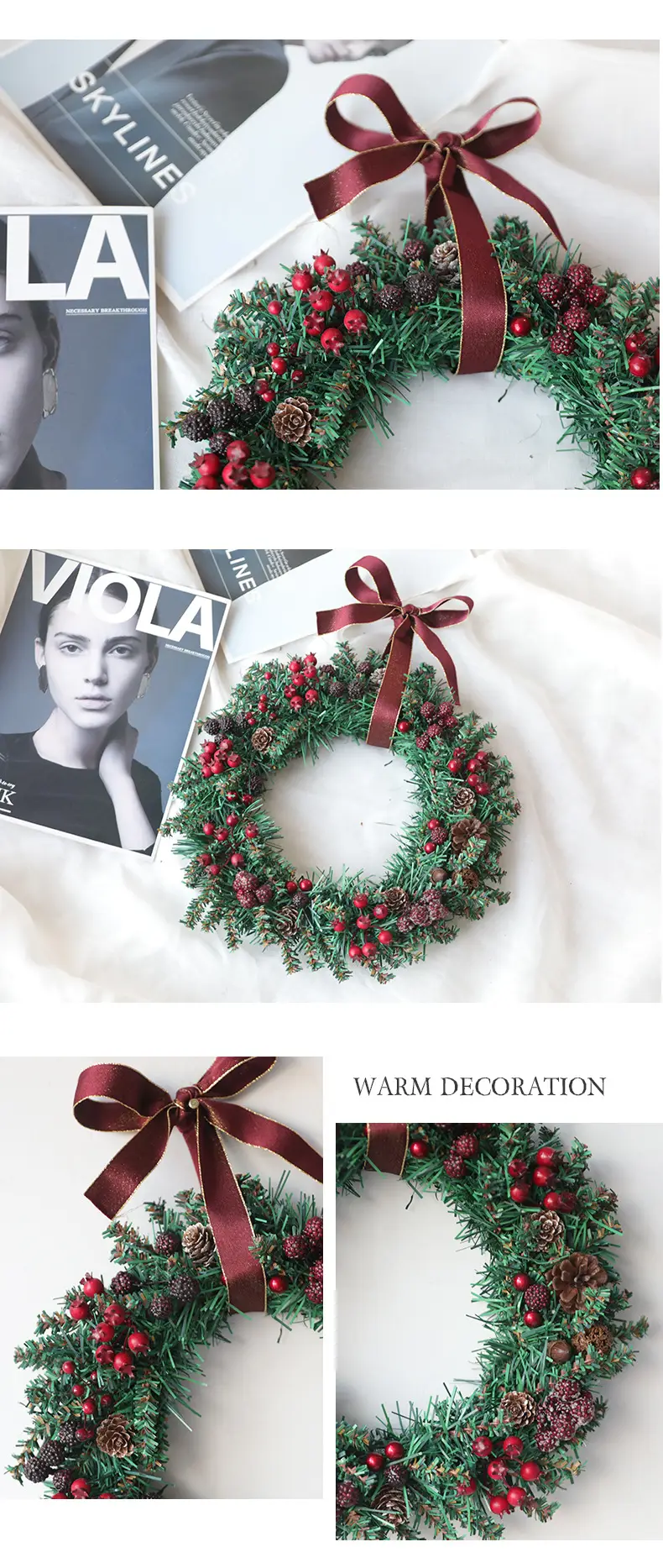 Cross Border Christmas Decor Garland Rattan Ring — feature 6