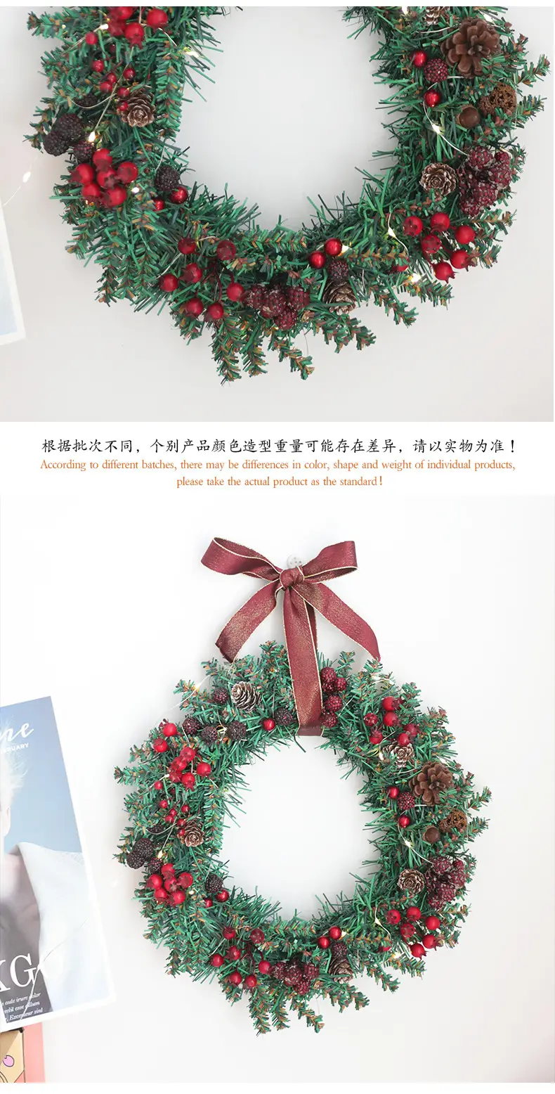 Cross Border Christmas Decor Garland Rattan Ring — feature 8