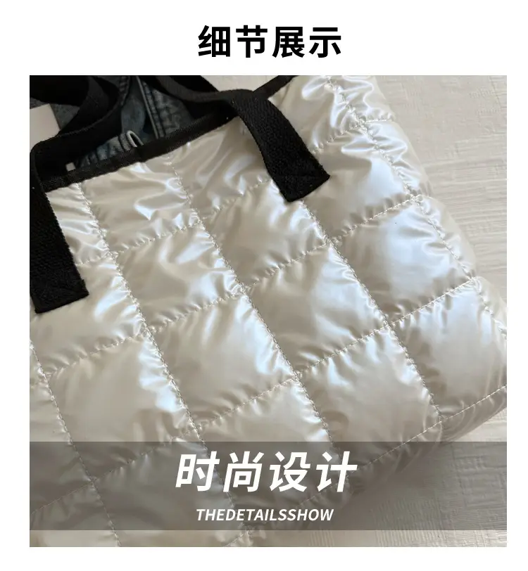 Silver Padded Shoulder Bag 2024 Winter Commute — feature 3