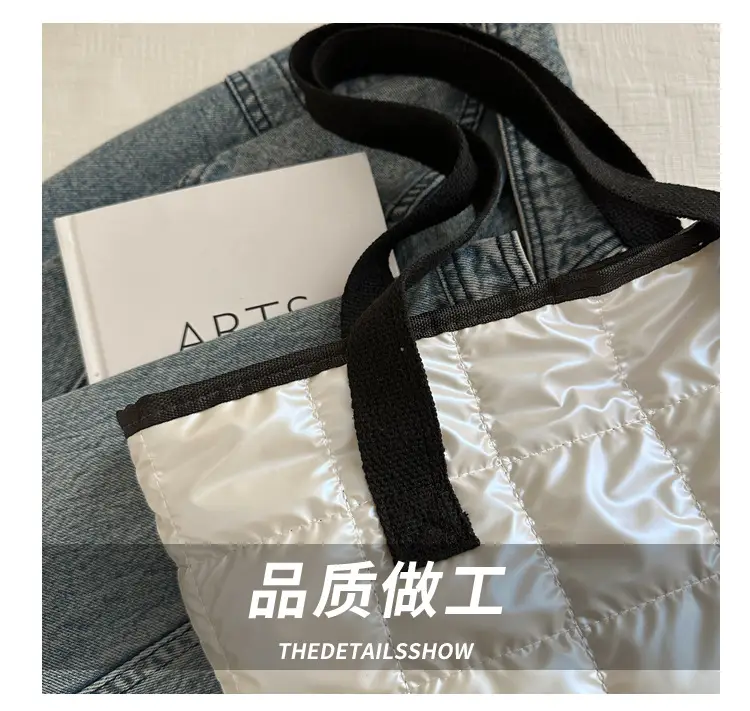 Silver Padded Shoulder Bag 2024 Winter Commute — feature 4