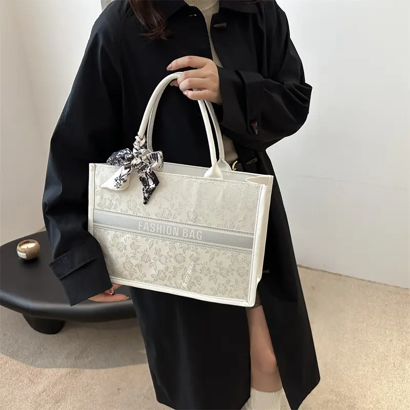 Women's Black Embroidered Crossbody Bag with Bow - Image 6