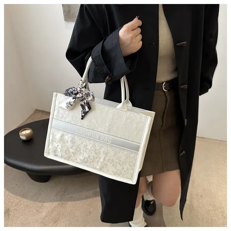 Women's Black Embroidered Crossbody Bag with Bow — feature 14