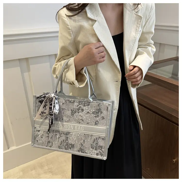 Women's Black Embroidered Crossbody Bag with Bow — feature 26