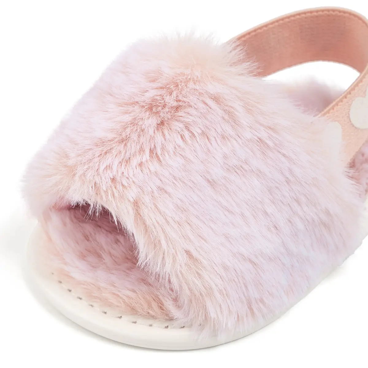 Pink Furry Toddler Slippers 0-1 Year Old — feature 20