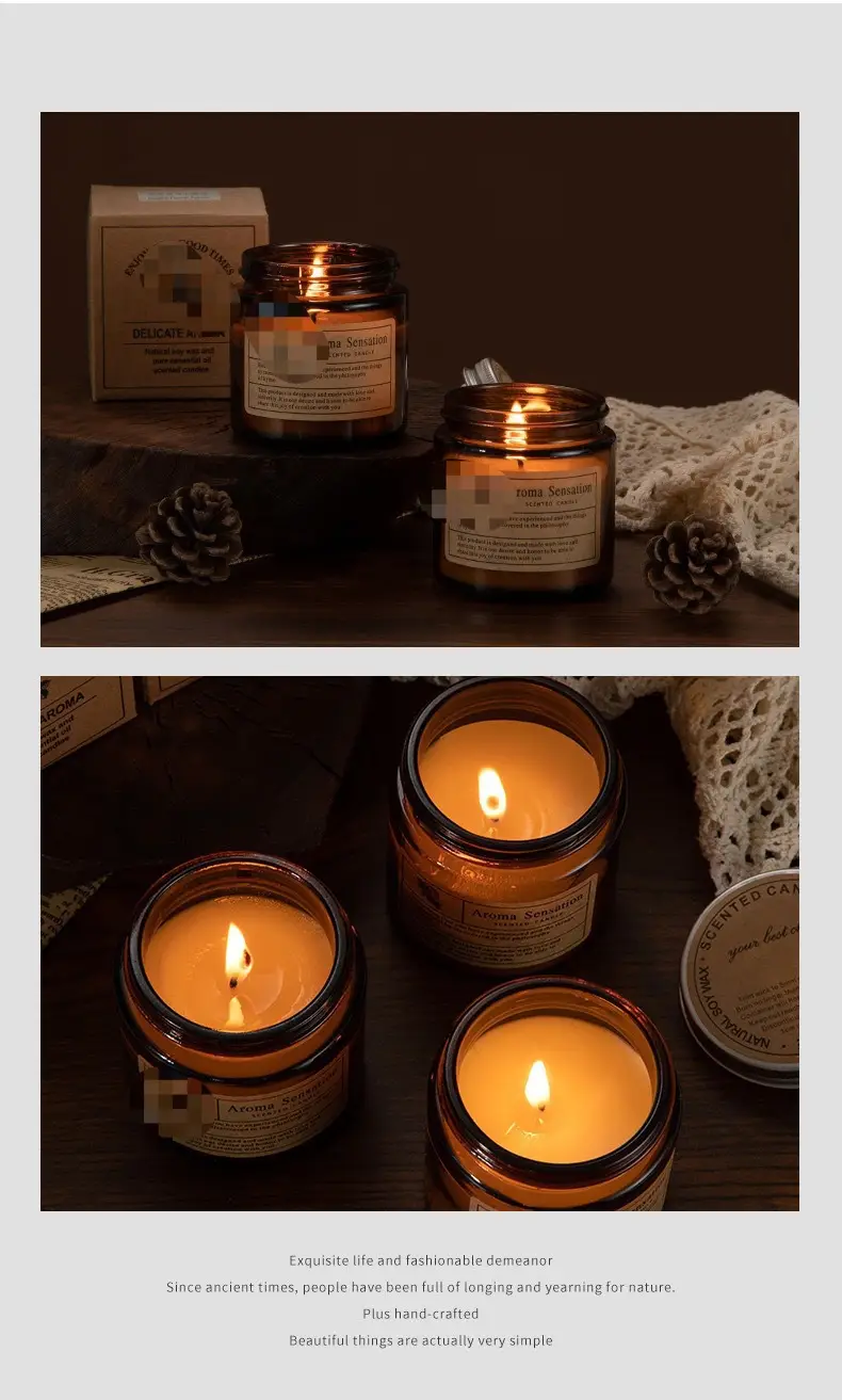 Cross-border DIY handmade soy wax smokeless tea glass candle fragrance gift cross-border aromatherapy candle z — feature 14