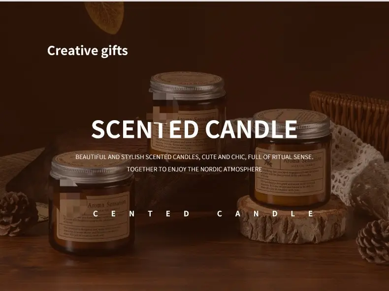 Cross-border DIY handmade soy wax smokeless tea glass candle fragrance gift cross-border aromatherapy candle z — feature 15
