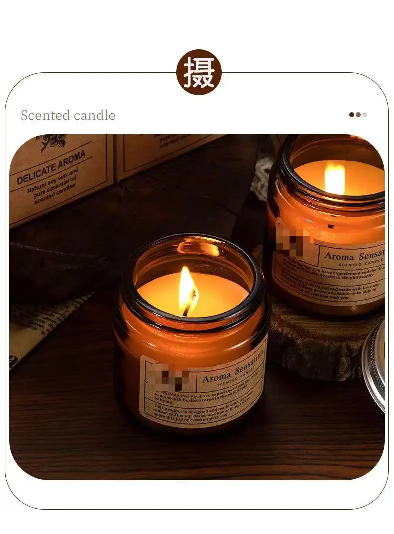 Cross-border DIY handmade soy wax smokeless tea glass candle fragrance gift cross-border aromatherapy candle z — feature 8