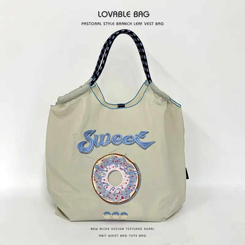 Girls Embroidered Shoulder Bag Pink Large Capacity - Image 10