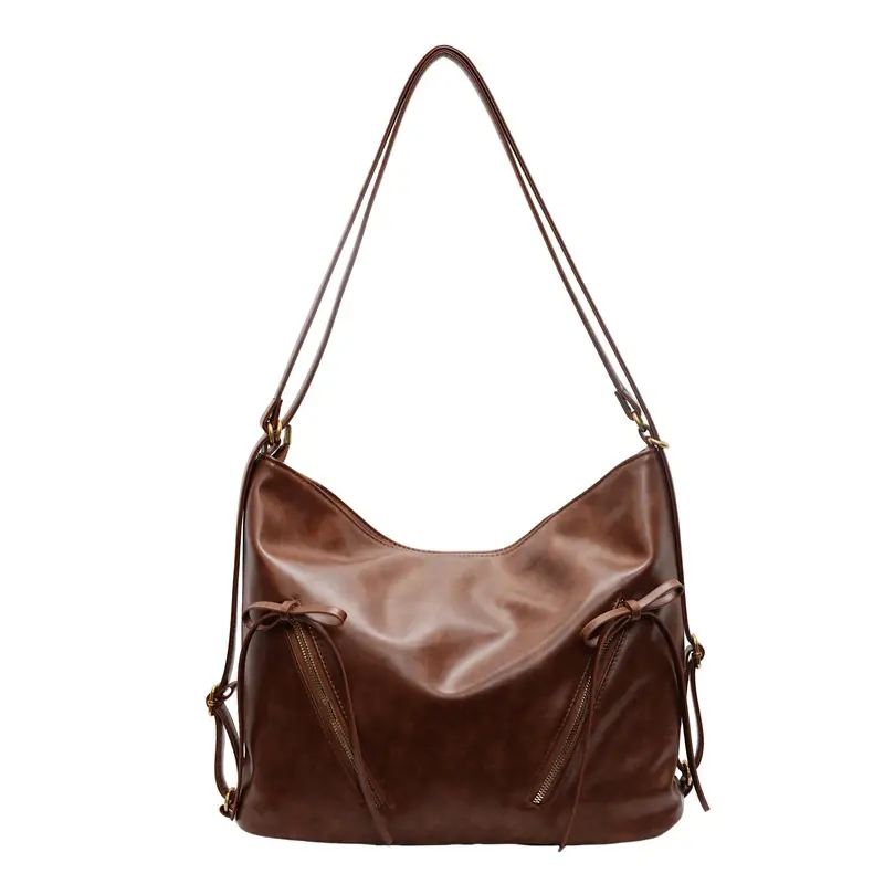 Women's Retro Brown Shoulder Bag 2024 Autumn Winter - Image 8