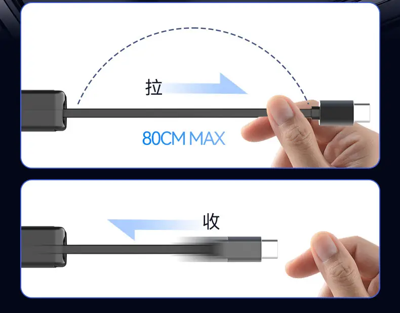 New Telescopic Car Charger 12V-24V Fast Charging TYPE-C — feature 5