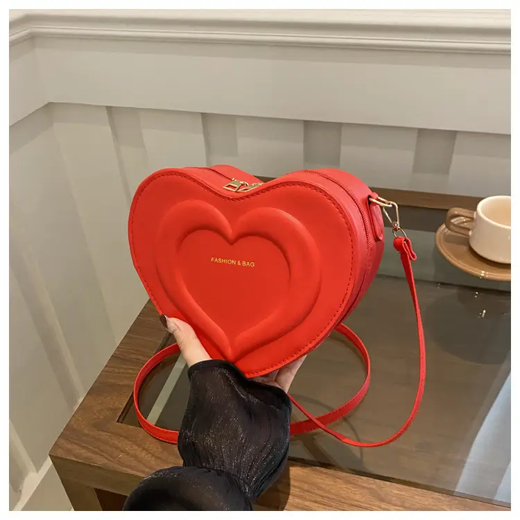 Vintage Heart Bag Women 2024 Casual Shoulder Crossbody Love - Image 8
