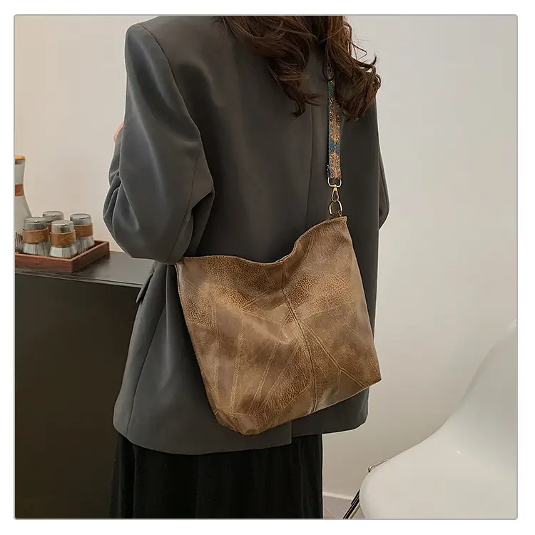 Women's 2024 Shoulder Bag Brown Leather Crossbody - Image 9