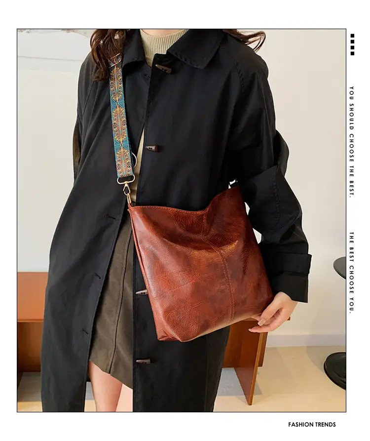 Women's 2024 Shoulder Bag Brown Leather Crossbody — feature 2