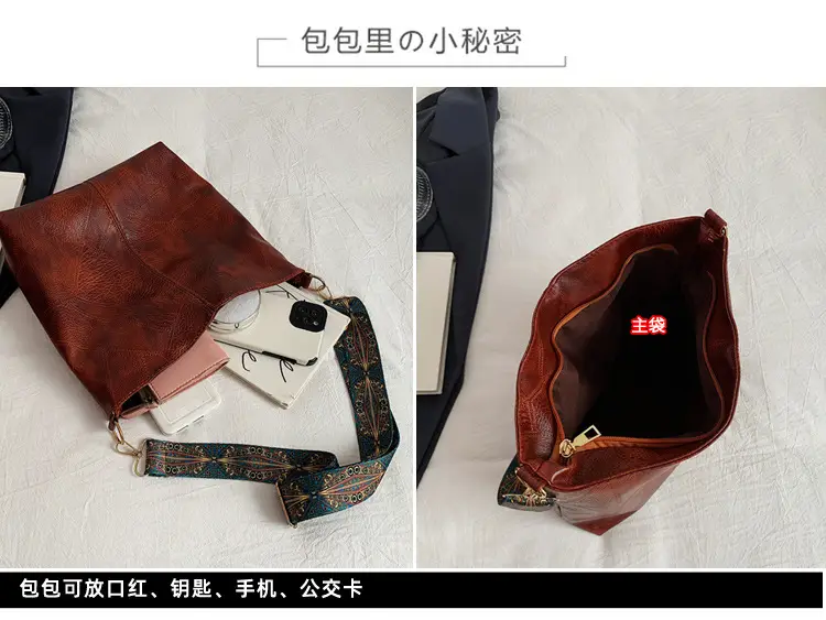 Women's 2024 Shoulder Bag Brown Leather Crossbody — feature 3