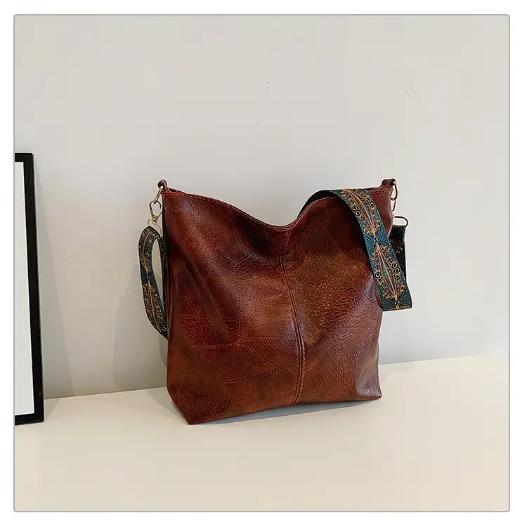 Women's 2024 Shoulder Bag Brown Leather Crossbody - Image 2