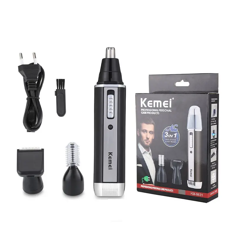 Kemei KM-6630 All-In-One Nose Hair Remover for Eyebrows & Sideburns - Image 3