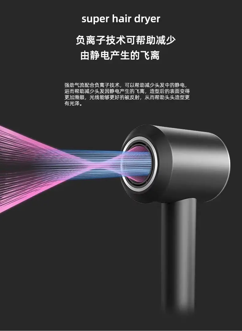 Huaqiangbei High-Speed Leafless Hair Dryer with Strong Wind & Negative Ion Technology β feature 12