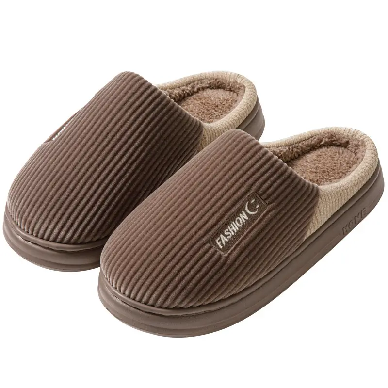 Cotton Slippers Men's Winter 2024 New Indoor Home Thick Sole Shit Slippers Men's EVA Sole - Image 5