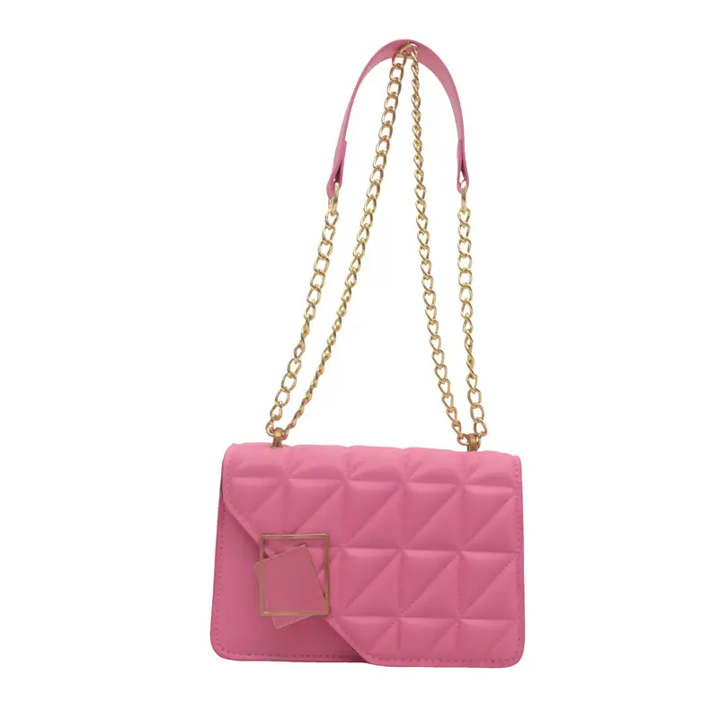 Women's White Quilted Chain Crossbody Bag - Image 9