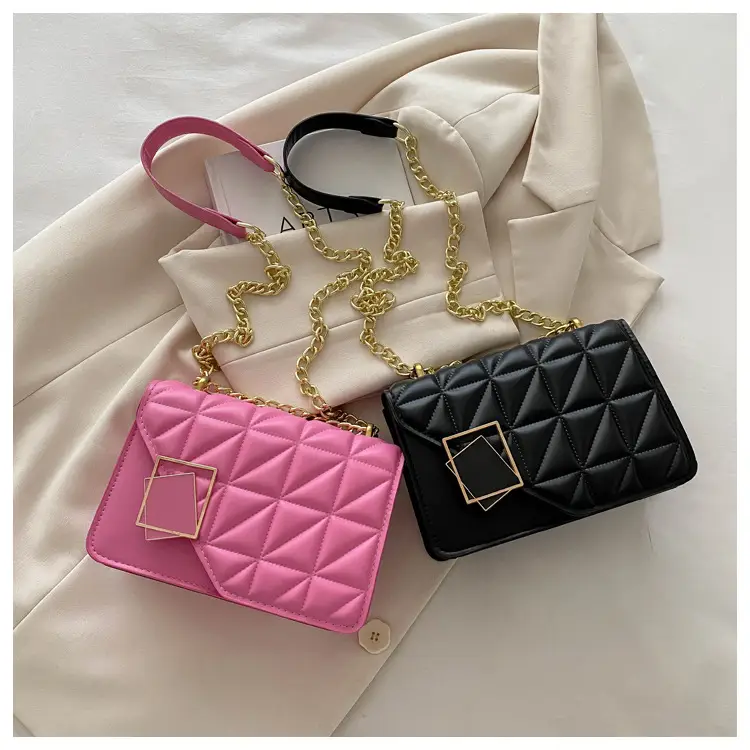 Women's White Quilted Chain Crossbody Bag — feature 27