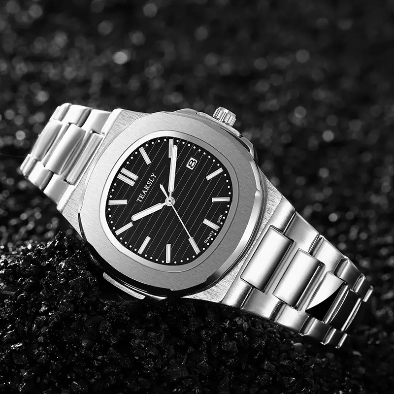 Tearsly Gold Steel Band Watch Waterproof Luminous Business Men - Image 8