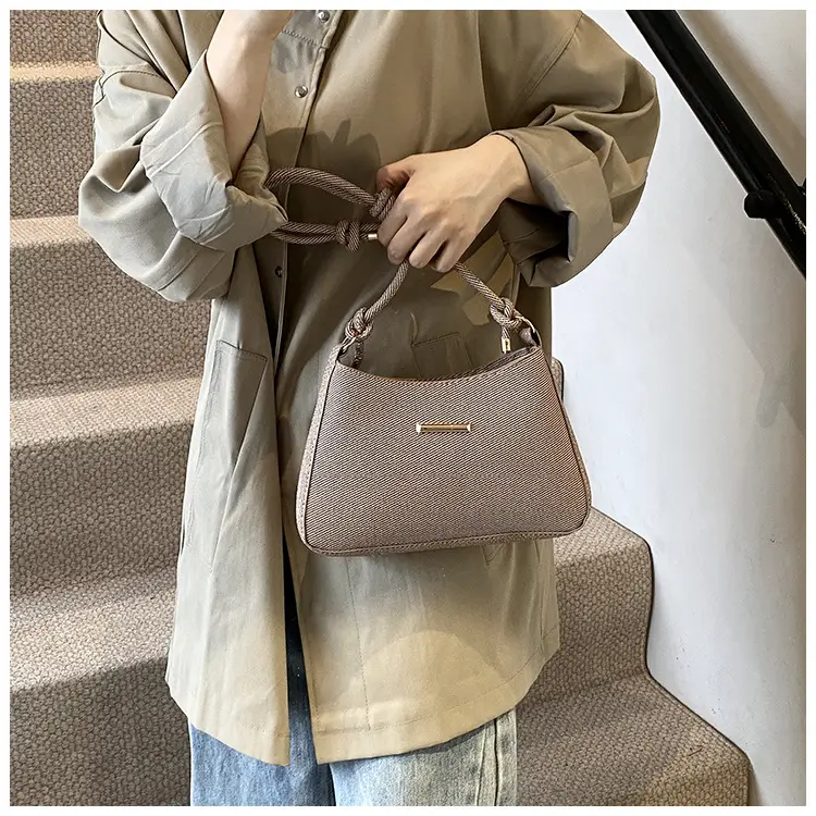 Pink Textured Shoulder Bag for Women Autumn Winter — feature 18