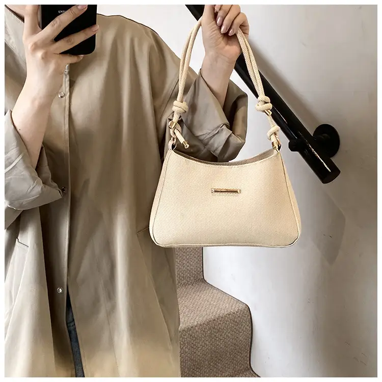Pink Textured Shoulder Bag for Women Autumn Winter — feature 26