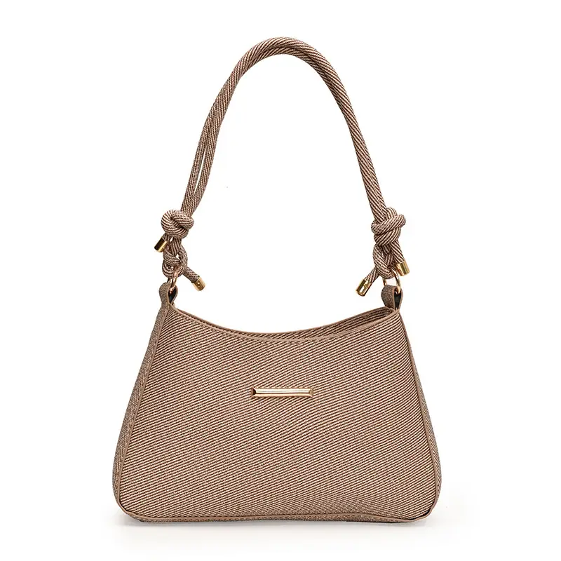 Pink Textured Shoulder Bag for Women Autumn Winter - Image 4