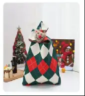 Christmas Knitted Shoulder Bag for Women Red — feature 11