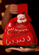 Christmas Knitted Shoulder Bag for Women Red — feature 7