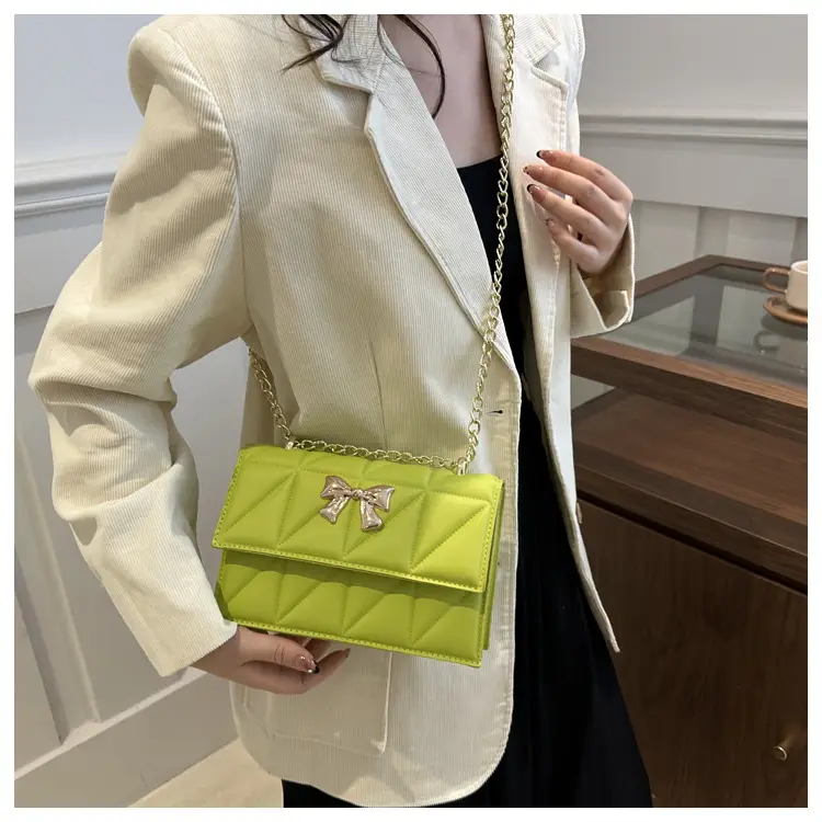 White Square Butterfly Bag with Magnetic Buckle - Image 8