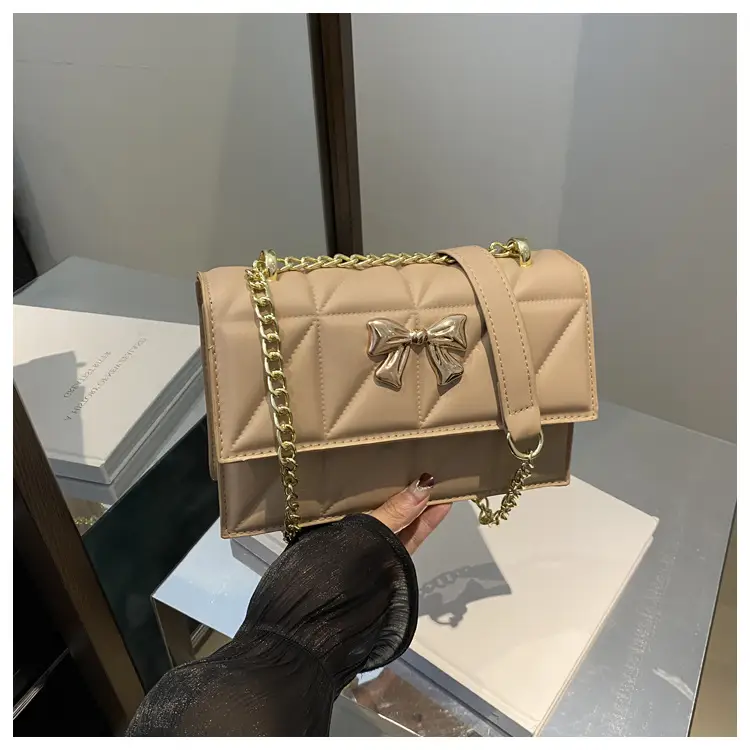 White Square Butterfly Bag with Magnetic Buckle - Image 4