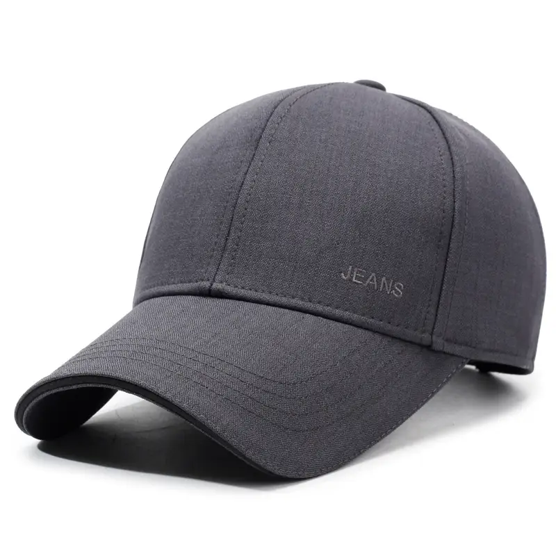 Black Baseball Cap for Men Autumn Winter Warm - Image 2