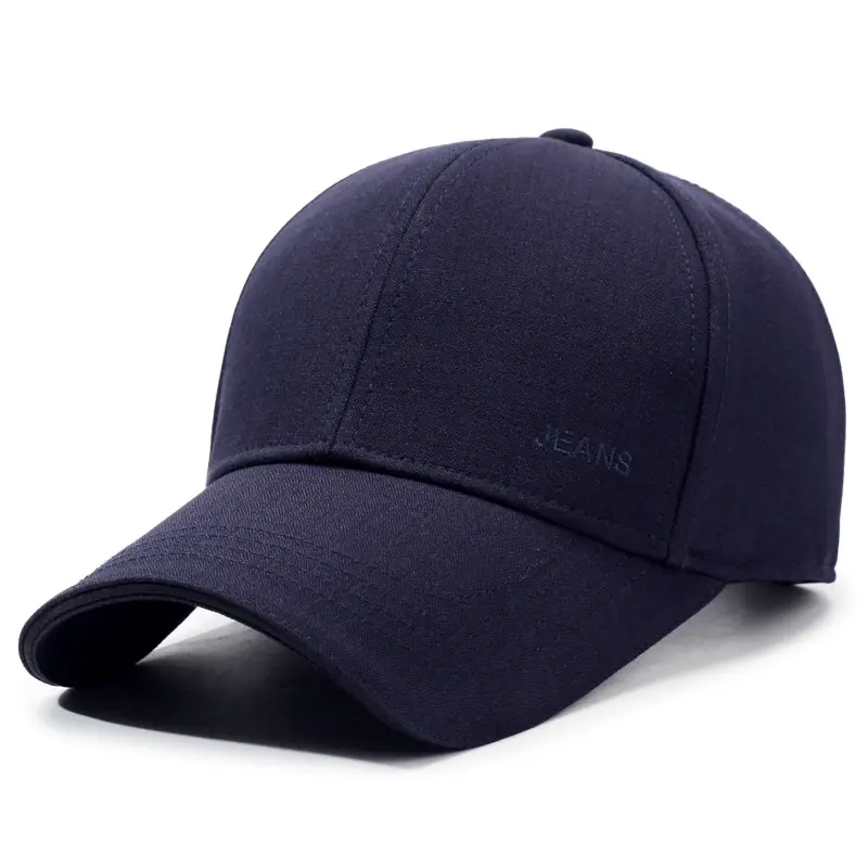 Black Baseball Cap for Men Autumn Winter Warm - Image 3