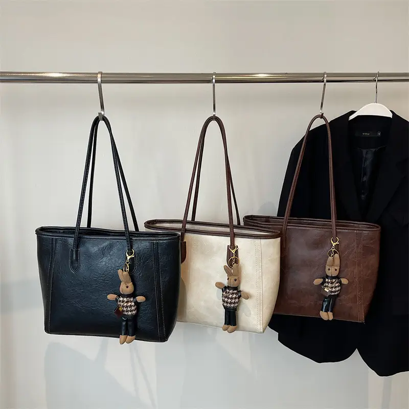 Women's Large Capacity Commuter Tote Bag with Crossbody Strap - Image 10