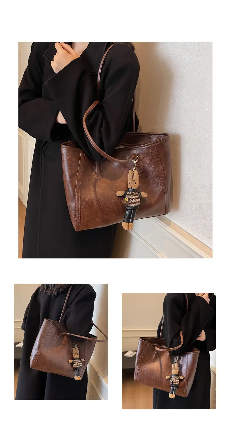 Women's Large Capacity Commuter Tote Bag with Crossbody Strap β feature 11