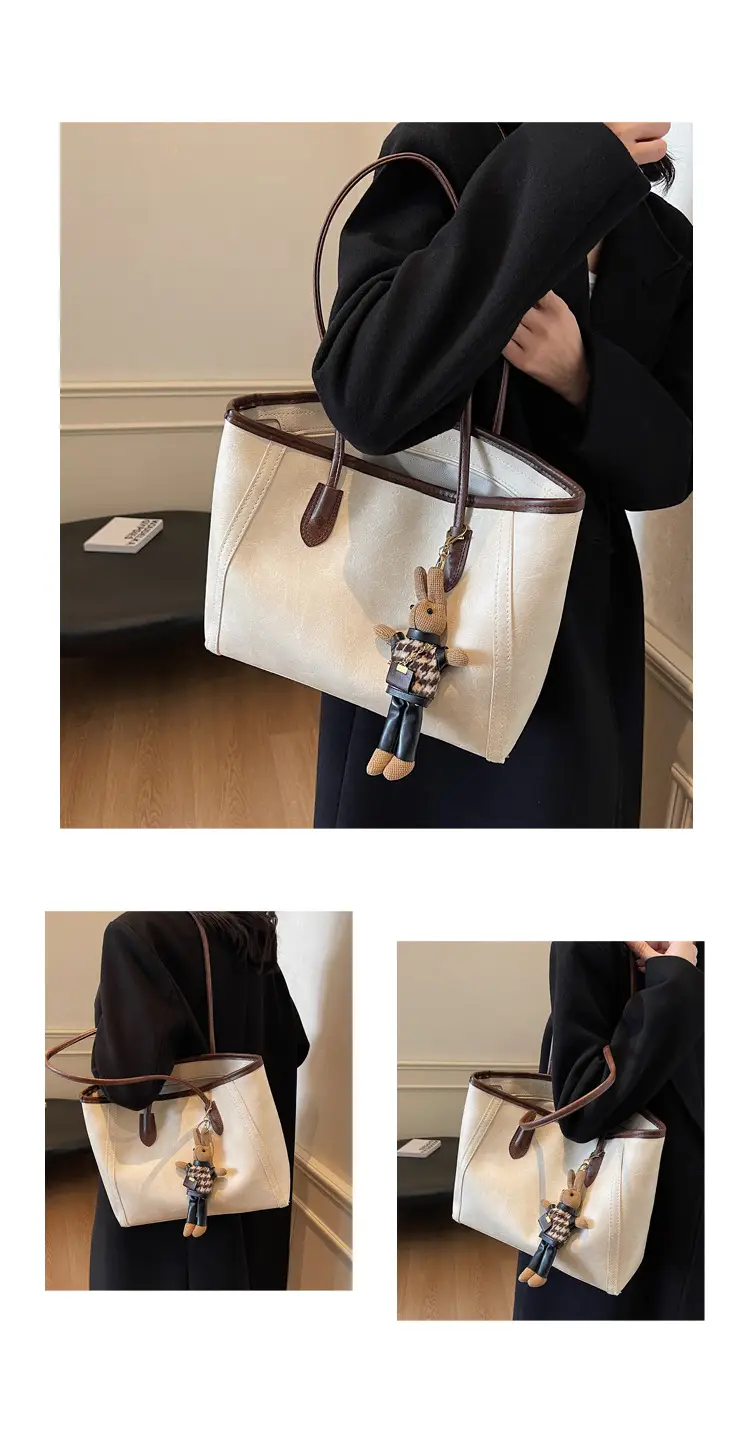 Women's Large Capacity Commuter Tote Bag with Crossbody Strap β feature 12