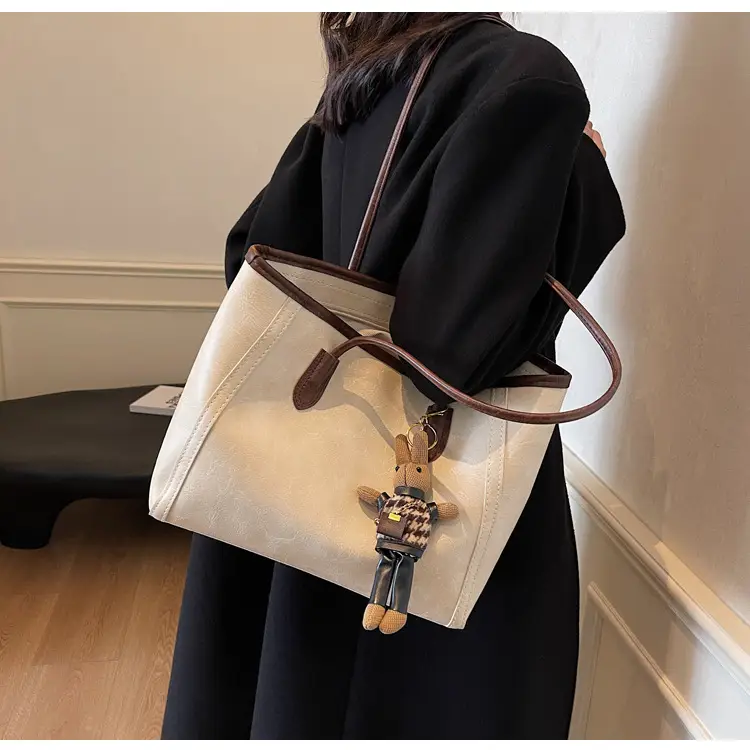 Women's Large Capacity Commuter Tote Bag with Crossbody Strap β feature 14
