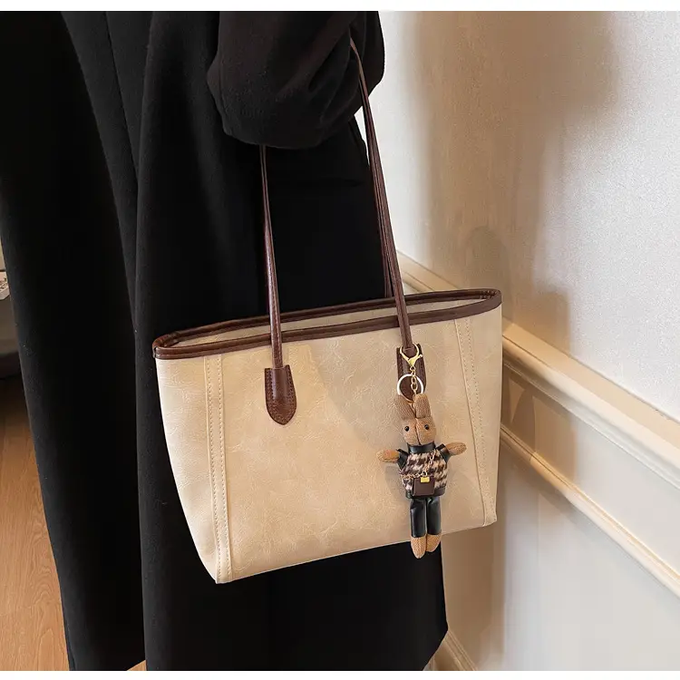 Women's Large Capacity Commuter Tote Bag with Crossbody Strap β feature 15