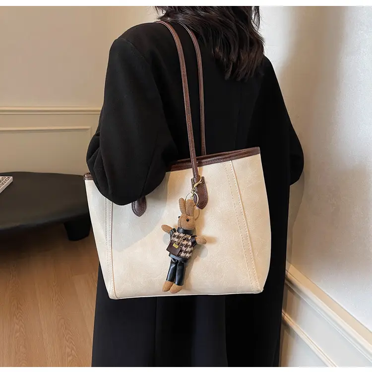 Women's Large Capacity Commuter Tote Bag with Crossbody Strap β feature 16
