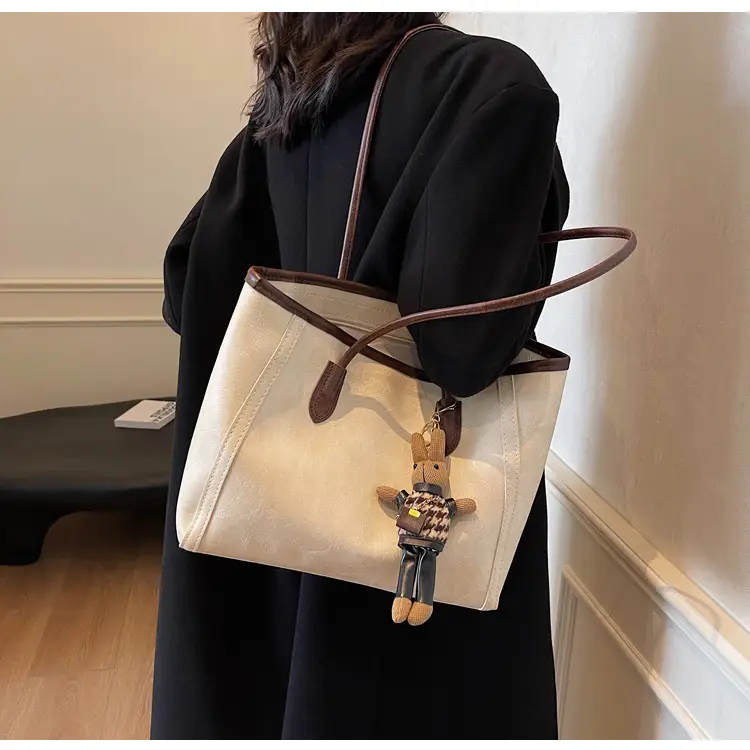 Women's Large Capacity Commuter Tote Bag with Crossbody Strap β feature 17